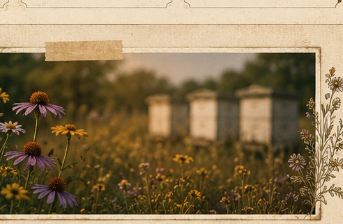 Hives among coastal prairie wildflowers